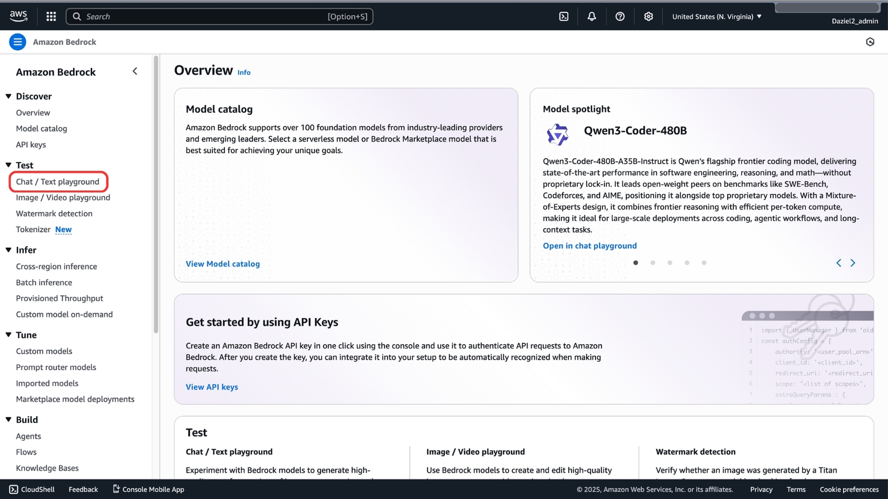 Image illustrating Playgrounds menu on the left