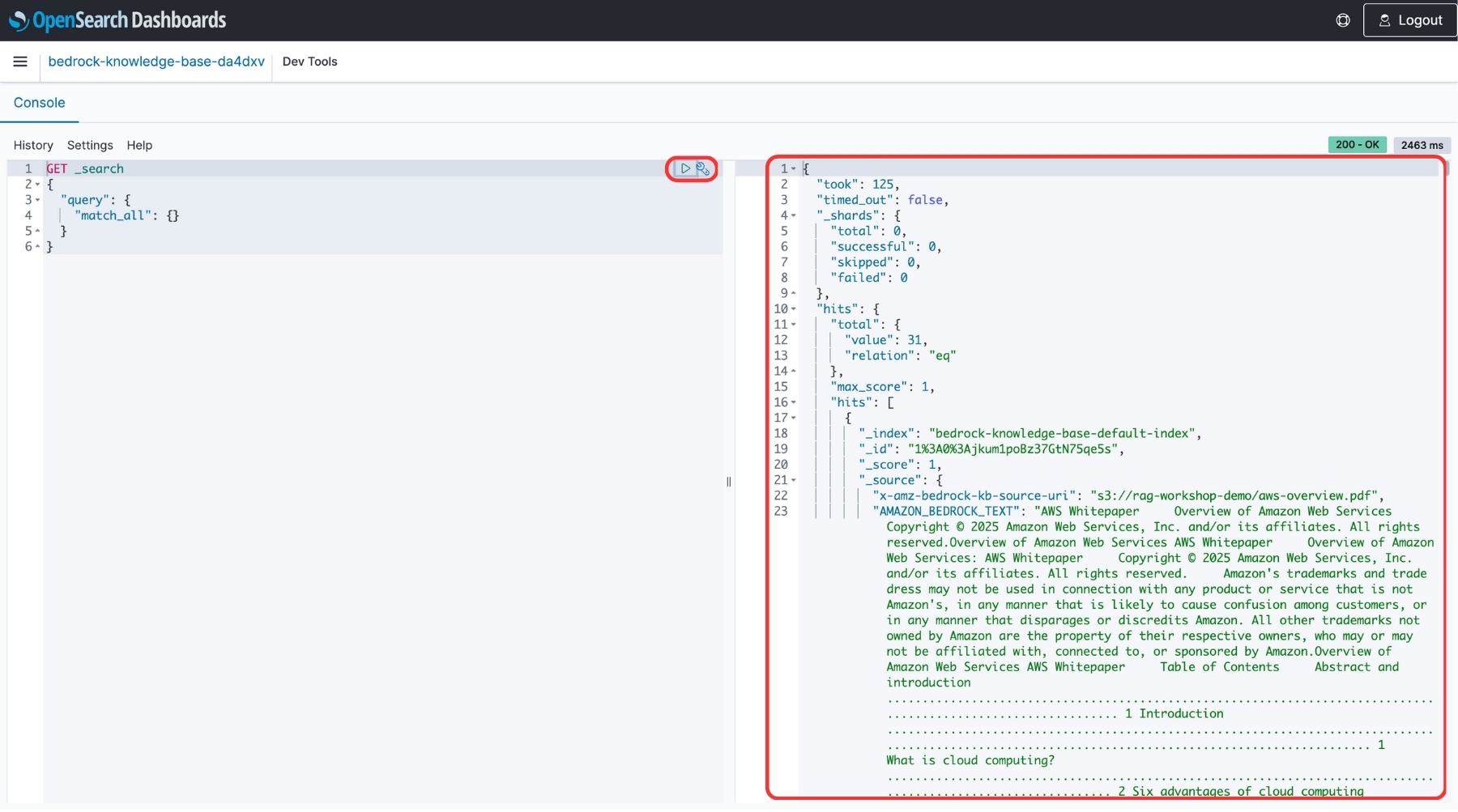 Image illustrating Dev Tools result showing synced data