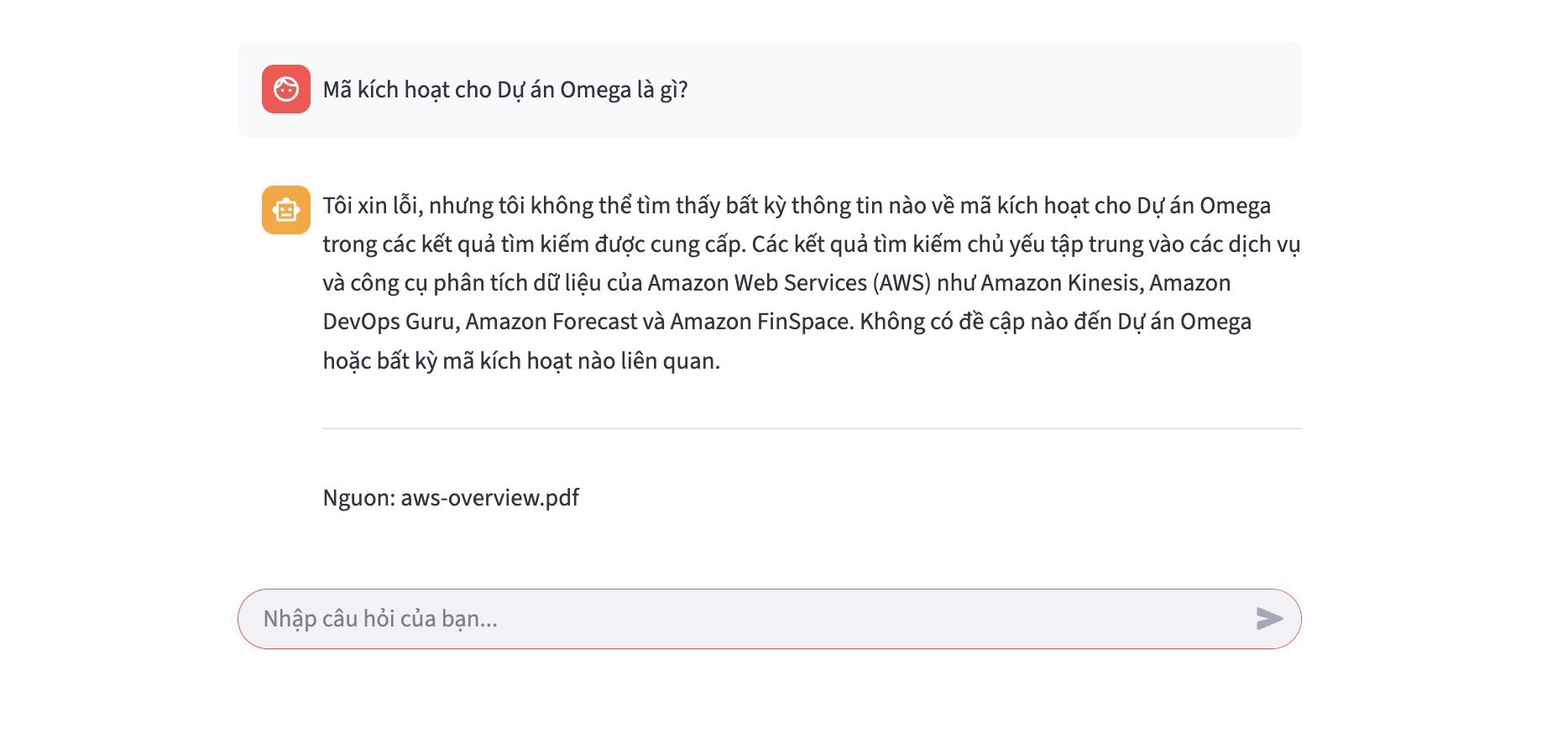 Image illustrating AI not knowing about Project Omega