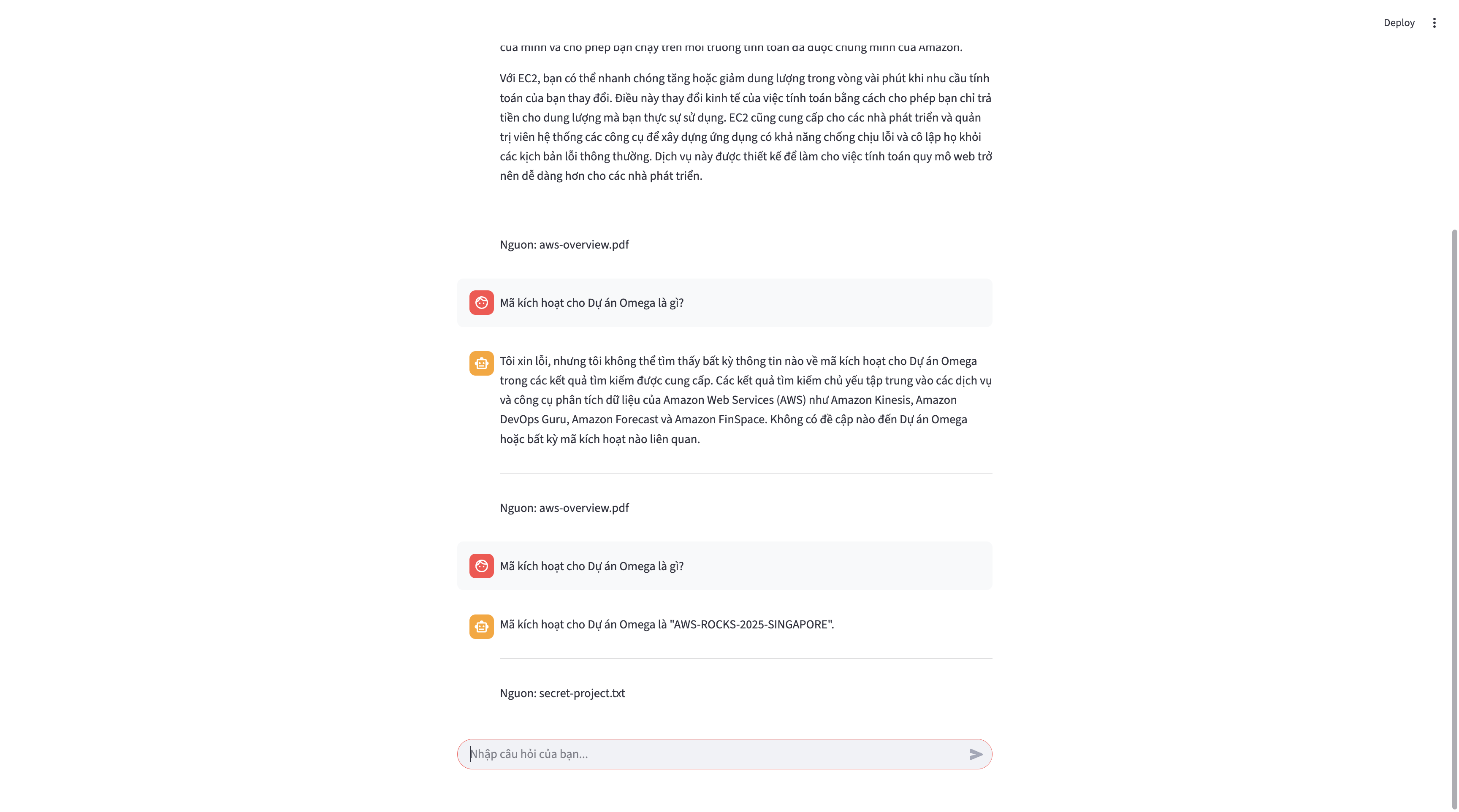 Image illustrating AI answering correctly after data update